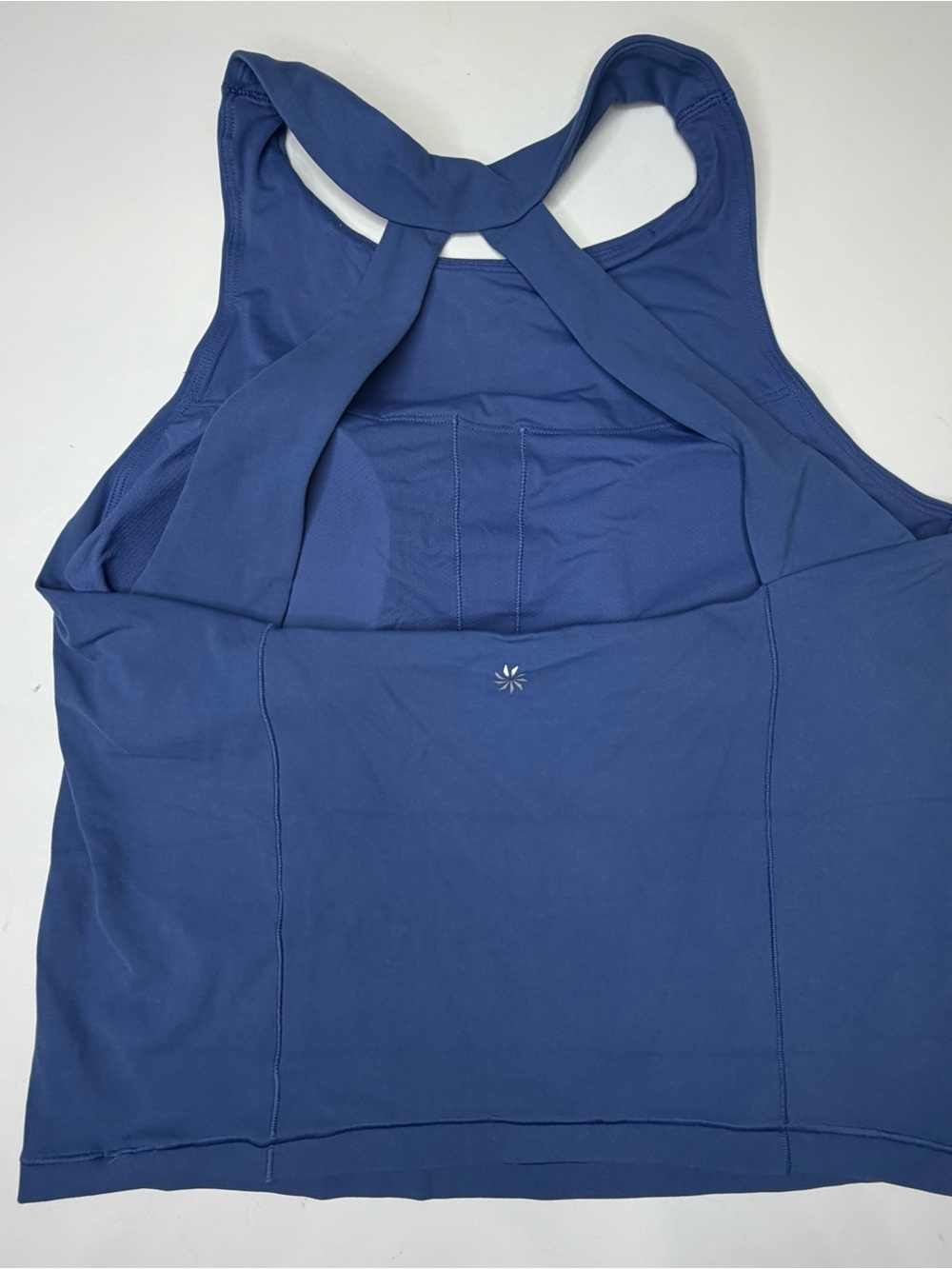 Athleta Women's Transcend Support High Neck Athletic Top, Blue, size L. NEW! - Picture 2 of 4